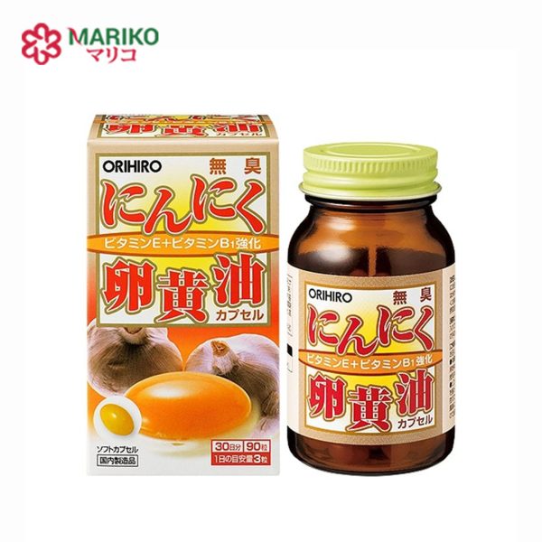 Viên nang lòng đỏ trứng tỏi đen Orihiro 90 viên